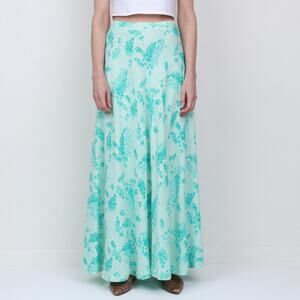 Vintage 1970s Vera Floral High Waist Printed Maxi Skirt M